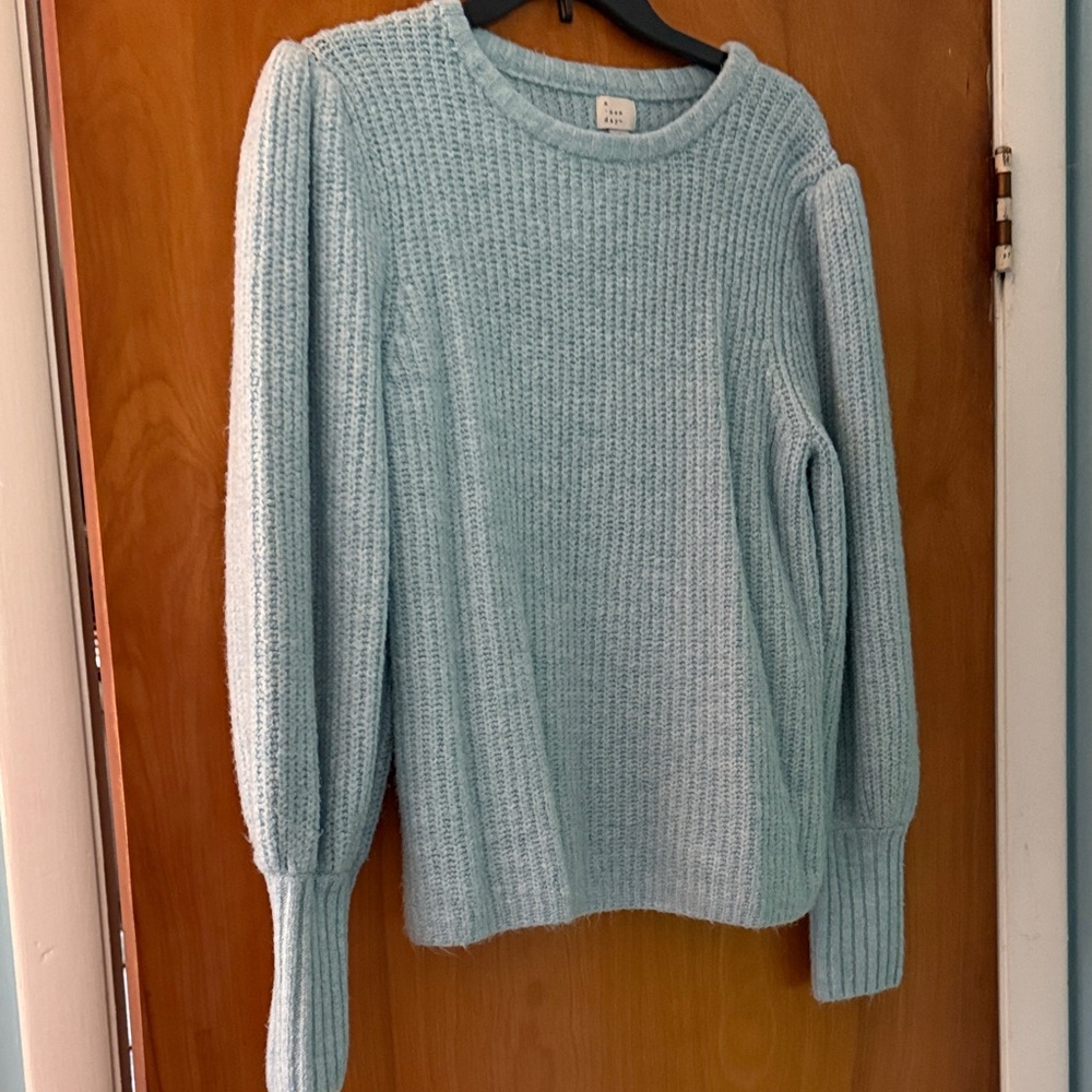 a new day Sky Blue Crew Neck Sweater